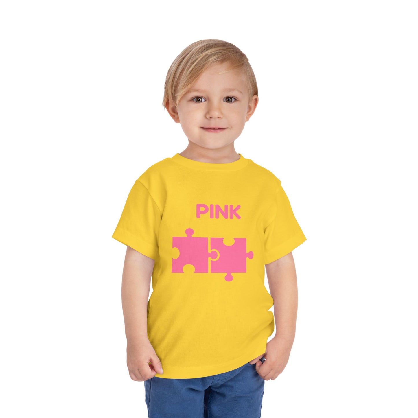๐ธ Pink โ Book of Colors Puzzle Tee | Educational Toddler Shirt
