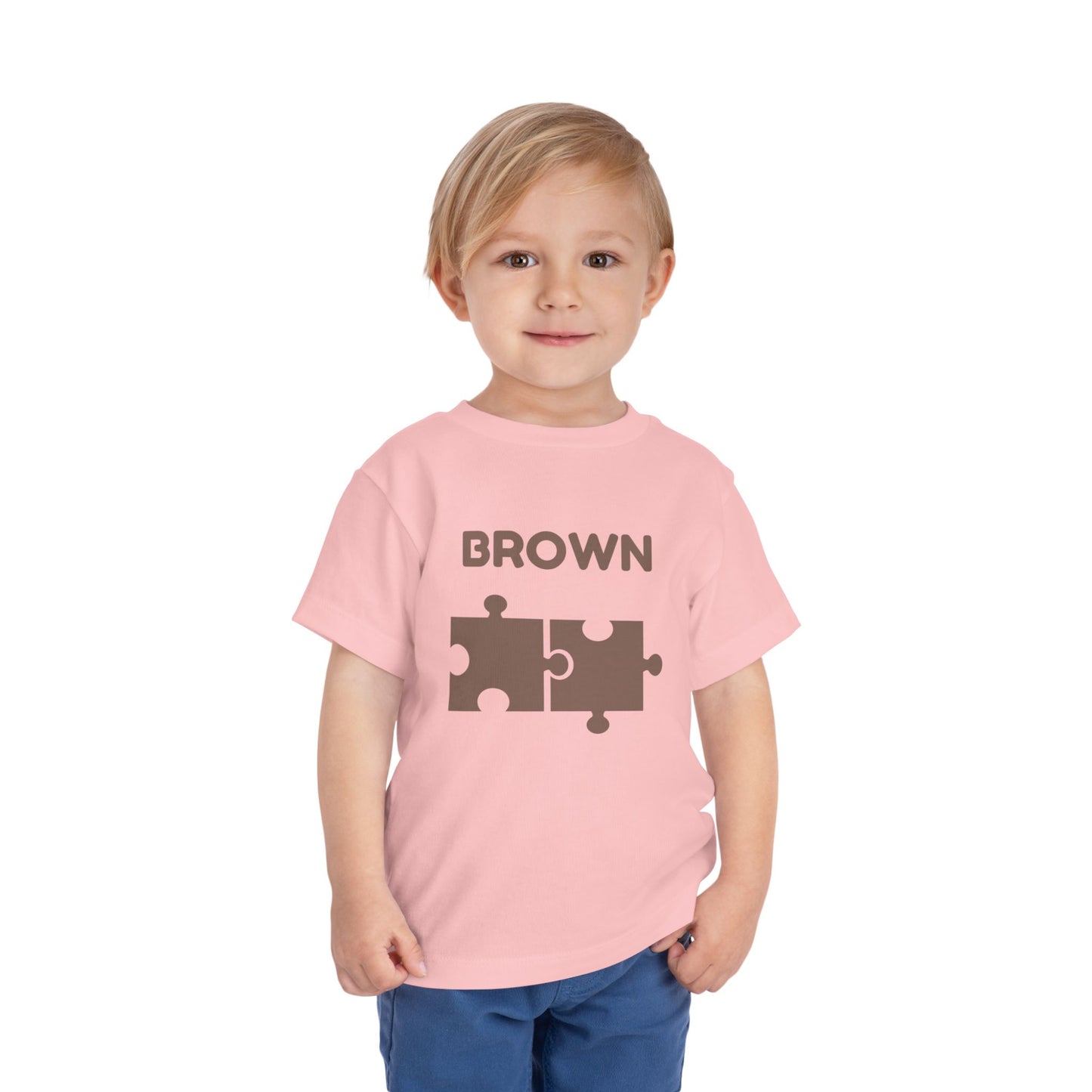 π€ Brown β Book of Colors Puzzle Tee | Educational Toddler Shirt