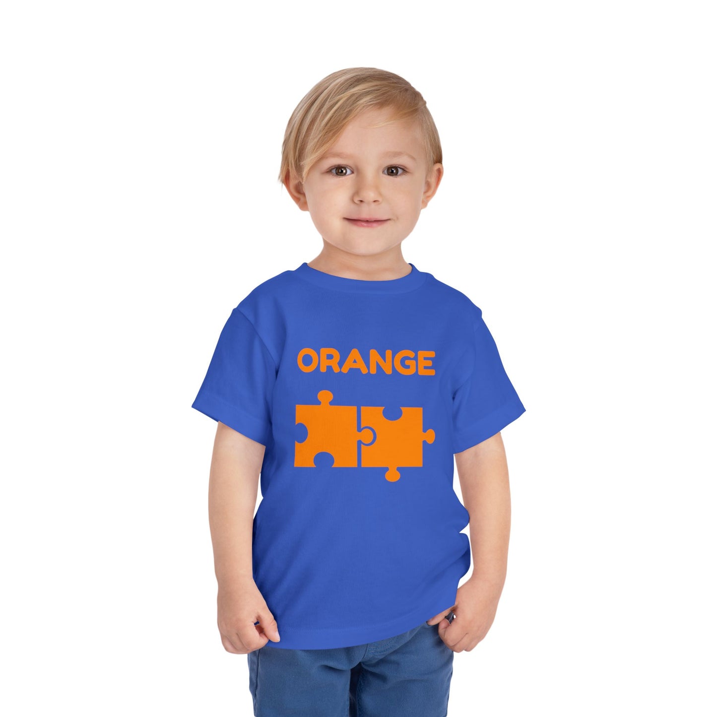 π Orange β Book of Colors Puzzle Tee | Educational Toddler Shirt