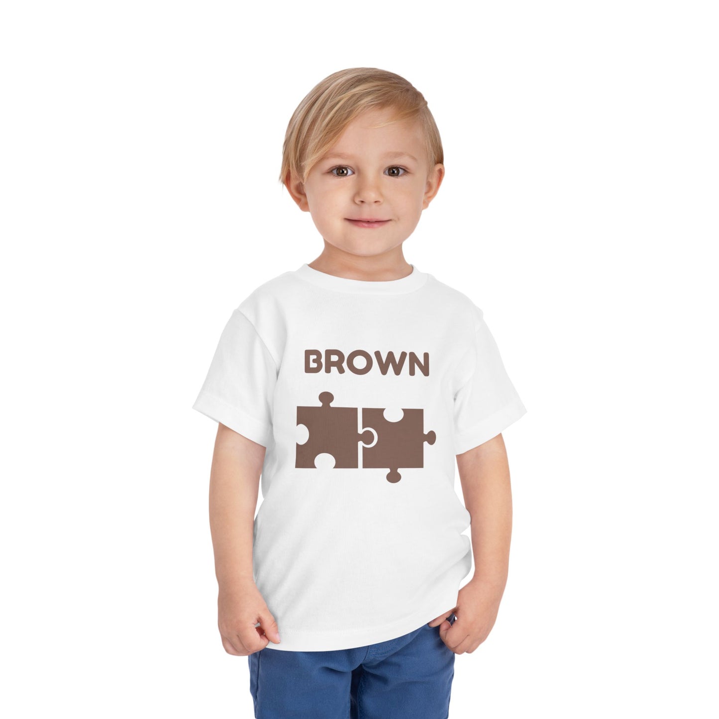 π€ Brown β Book of Colors Puzzle Tee | Educational Toddler Shirt