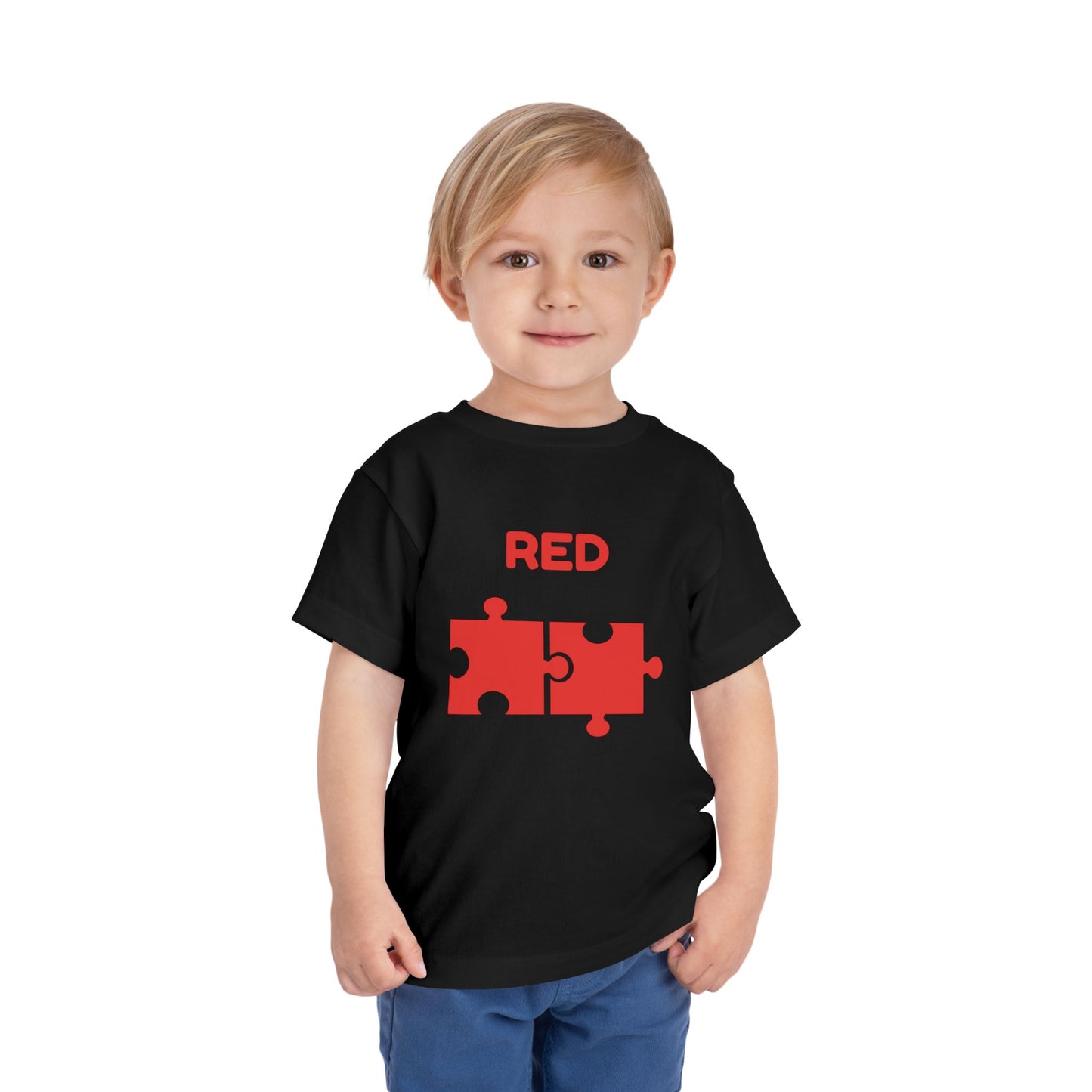 ❤️ Red — Book of Colors Puzzle Tee | Educational Toddler Shirt