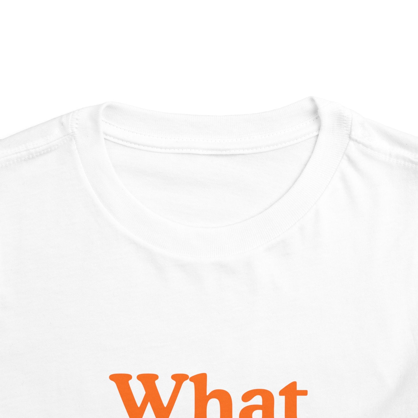 Toddler “What Color Is This?” Tee – Orange with Puzzle Piece (Back Print)