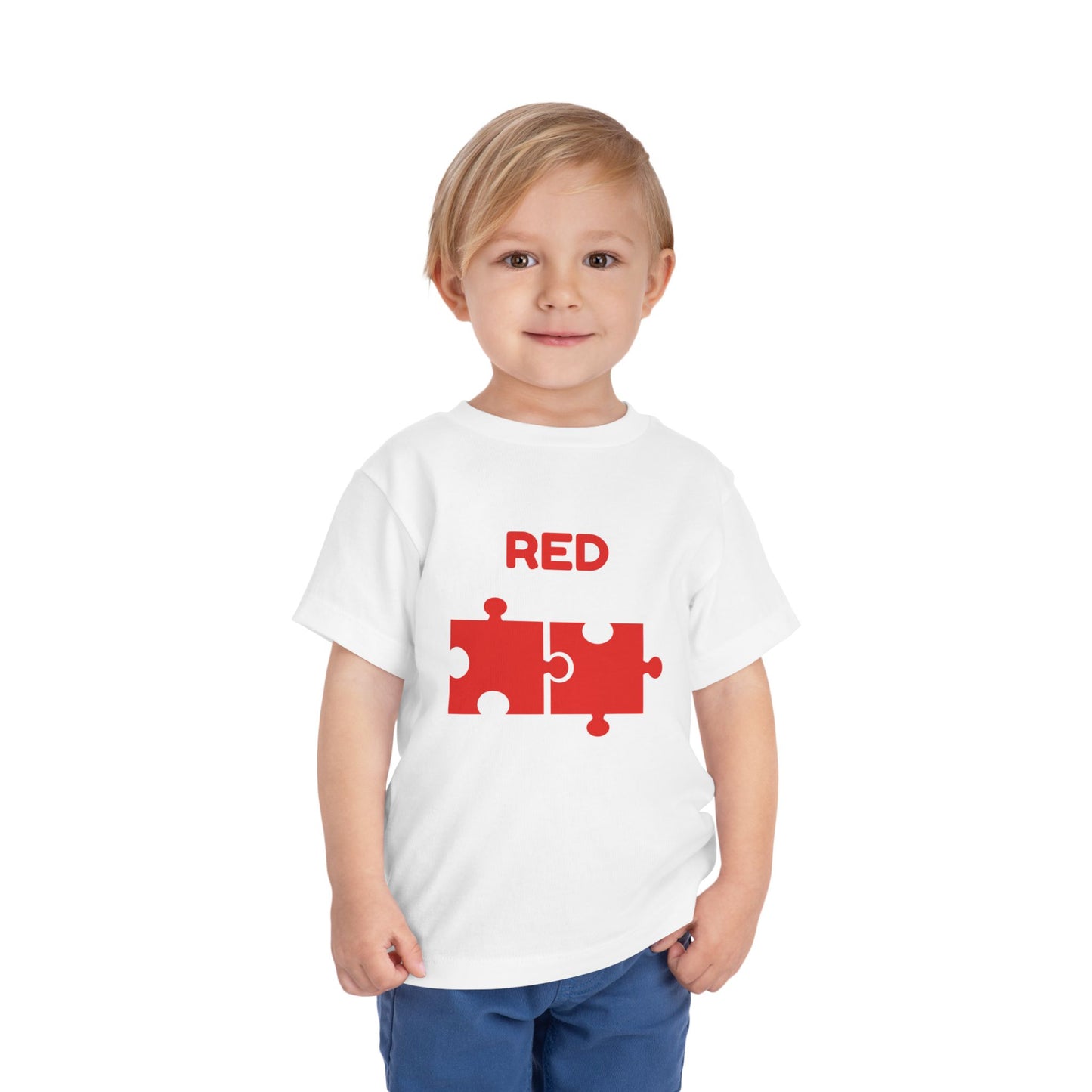 ❤️ Red — Book of Colors Puzzle Tee | Educational Toddler Shirt