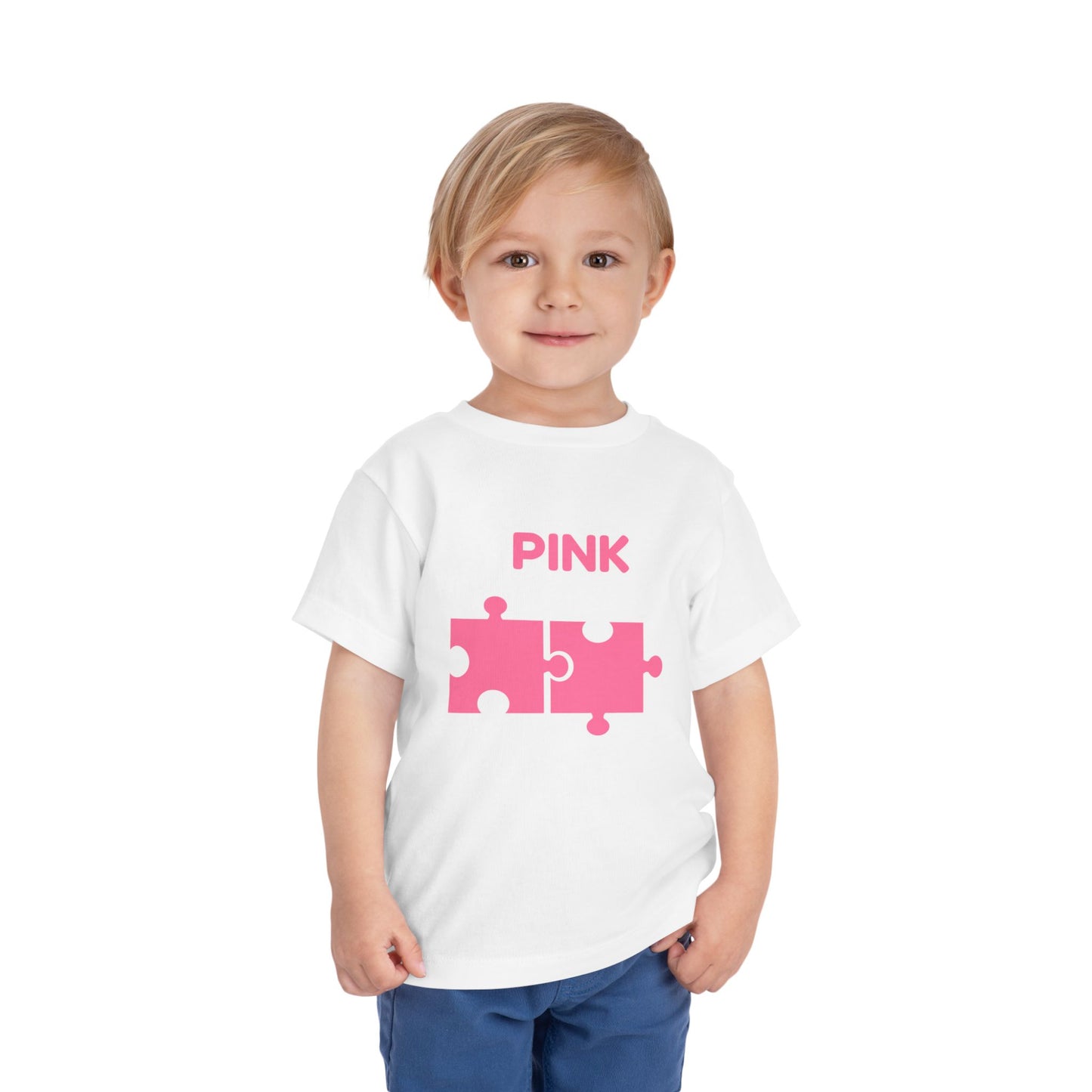 ๐ธ Pink โ Book of Colors Puzzle Tee | Educational Toddler Shirt