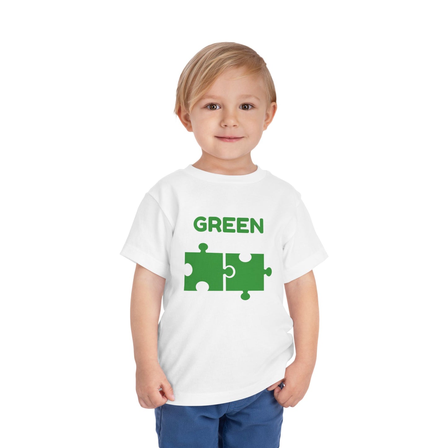 ๐ฟ Green โ Book of Colors Puzzle Tee | Educational Toddler Shirt