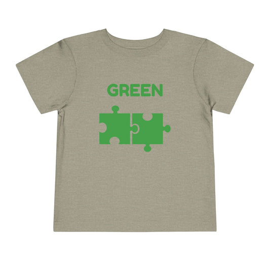 🌿 Green — Book of Colors Puzzle Tee | Educational Toddler Shirt