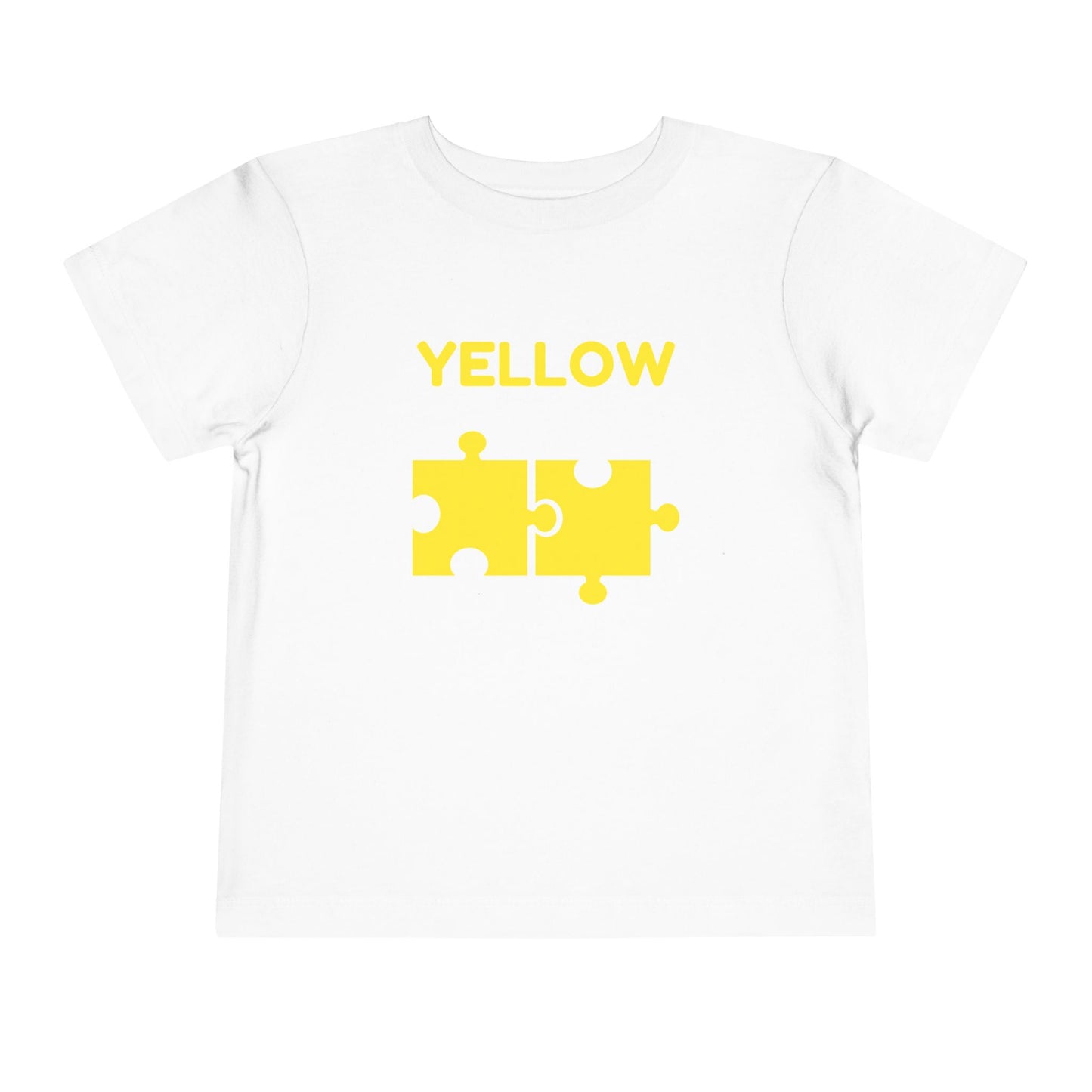 🟡 Yellow — Book of Colors Puzzle Tee | Educational Toddler Shirt